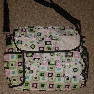 Brand new cross body patchwork diaper bag NWOT